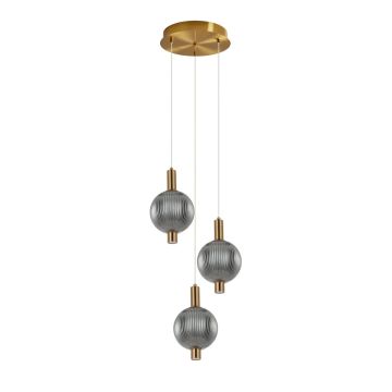 Italux Lenti PND-83631-3-BRO-SG Závesná lampa 1x18W/LED 3000K 720lm IP20