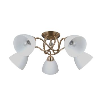 Italux Lugano PND-5643-5-HBR Stropná lampa 5x40W/E27 IP20