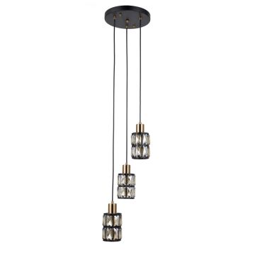 Italux Menfi PND-44236-3-BK-GD Závesná lampa 3x40W/E27 IP20