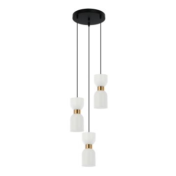 Italux Monza PND-57602-3-BK+BRO Závesná lampa 3x40W/E27 IP20