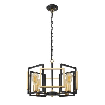 Italux PRIMERO PND-44003-4-BK-GD Závesná lampa 4x60W/E27 IP20