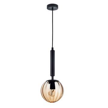 Italux RAVENA PND-2324-1 BK+AMB Závesná lampa 1x10W/E27 IP20