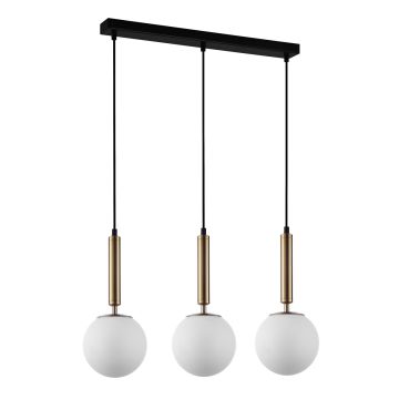 Italux RAVENA PND-2324-3L GD+OPA Závesná lampa 3x10W/E27 IP20