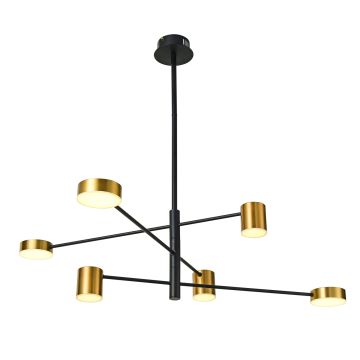 Italux REMDAL PND-16374-6-BK-GD-4K Závesná lampa 36W/LED 4000K 2700LM IP20