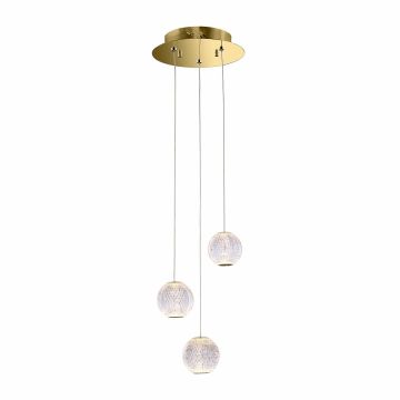 Italux Rosario PND-12220121-3A-GD Závesná lampa 3x12.6W/LED 3000K 840lm IP20