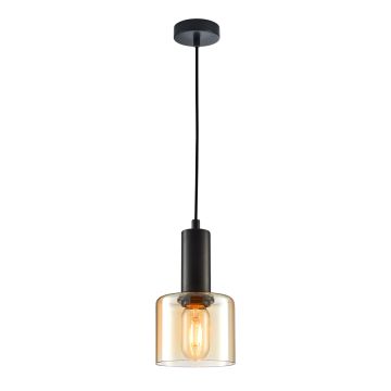 Italux SANTIA PND-65342-1-BK+AMB Závesná lampa 1x40W/E27 IP20