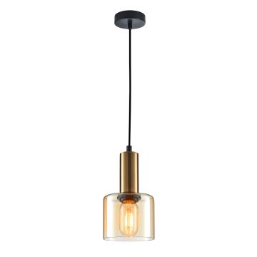Italux SANTIA PND-65342-1-BRO+AMB Závesná lampa 1x40W/E27 IP20