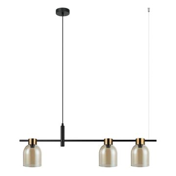 Italux SERVIO PND-66892-3-BK-AMB Závesná lampa 3x40W/E14 IP20