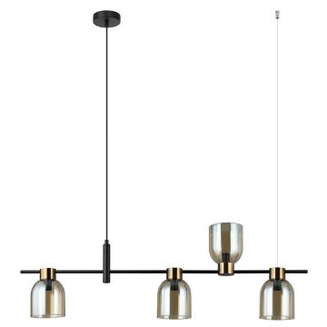 Italux SERVIO PND-66892-4-BK-AMB Závesná lampa 4x40W/E14 IP20