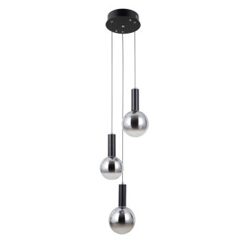 Italux Strela PND-34378-3S-BK Závesná lampa 3x15W/LED 3000K 1188lm IP20