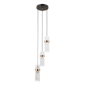 Italux Taraso PND-40760-3-BK-HBR Závesná lampa 3x40W/E14 IP20