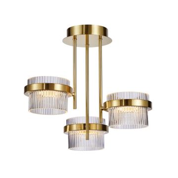 Italux Tiara PND-77362-3-24W-GD Stropná lampa 3x24W/LED 3000K 2603lm IP20