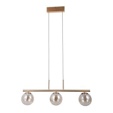 Italux Velada PND-34381-3-HBR Závesná lampa 3x15W/LED 3000K 610lm IP20