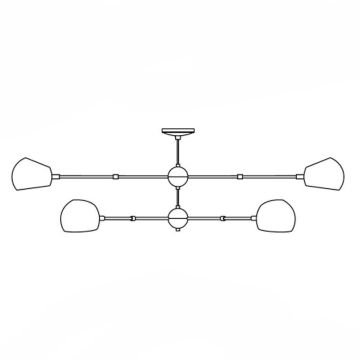Step Into Design ASTRONOMY ST-5335-6 white Stropná lampa 6x40w/E14
