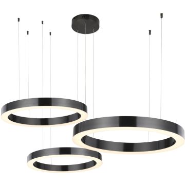 Step Into Design CIRCLE 3in1 ST-8848-40+60+80 black Závesná lampa 3x93W/LED 3000K 8835lm IP20