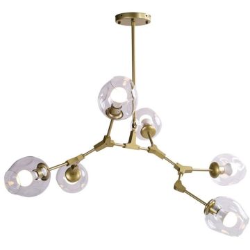 Step Into Design MODERN ORCHID ST-1232-6 GOLD transparent Stropná lampa 6x60W/E27 IP20