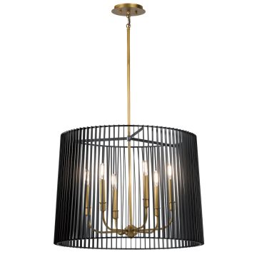 Quintiesse LINARA QN-LINARA-6P-BK Žiarovka 6x60W/E14