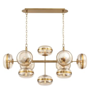 Quintiesse Nottingham QN-NOTTINGHAM-10LP-AB Závesná lampa 10x40W/E27 IP20