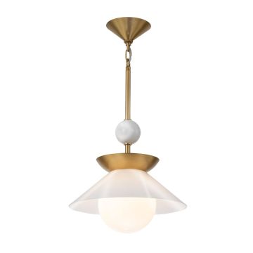 Quintiesse Saucer QN-SAUCER-1P-M-AB-OPAL Závesná lampa 1x40W/E27 IP20