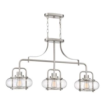 Elstead Lighting QUOIZLE QZ-TRILOGY-ISLE-BN Žiarovka 3x60W/E27