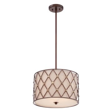 Quoizel BROWN LATTICE QZ-BROWN-LATTICE-P-M Závesná lampa 3x60W/E27