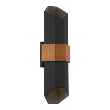Quoizel Chasm QZ-CHASM-L-BKW Stena svietidlo 2x9.5W /LED IP44