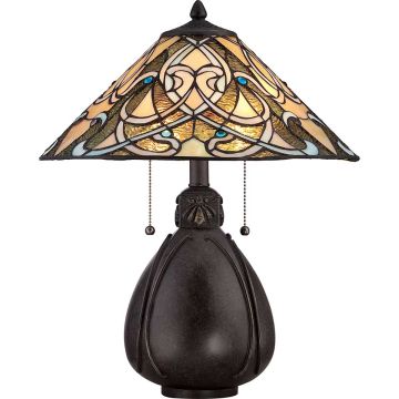 Quoizel INDIA QZ-INDIA-TL Stolná lampa 2x75W/E27
