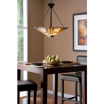 Quoizel INGLENOOK QZ-INGLENOOK-P-B Závesná lampa 3x60W/E27