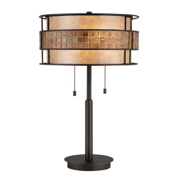 Quoizel LAGUNA QZ-LAGUNA-TL Stolná lampa 2x60W/E27