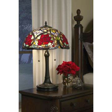 Quoizel LARISSA QZ-LARISSA-TL Stolná lampa 2x60W/E27