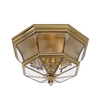 Quoizel NEWBURY QZ-NEWBURY-F-PB Stropné svietidlo 3x40W/E14 IP44