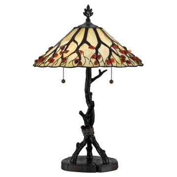 Quoizel Whispering QZ-WHISPERING-TL-VB Stolná lampa 2x60W/E27 IP20
