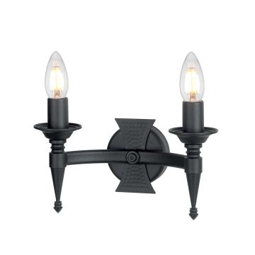Elstead Lighting SAXON SAX2-BLK Stena svietidlo 2x60W/E14