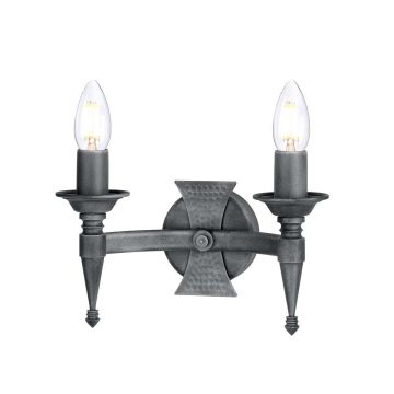 Elstead Lighting SAXON SAX2-BLK-SIL Stena svietidlo 2x60W/E14