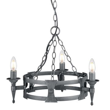 Elstead Lighting SAXON SAX3-BLK-SIL Žiarovka 3x60W/E14