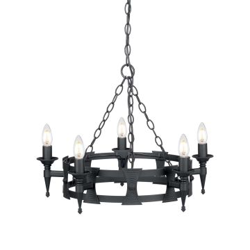 Elstead Lighting SAXON SAX5-BLK Žiarovka 5x60W/E14