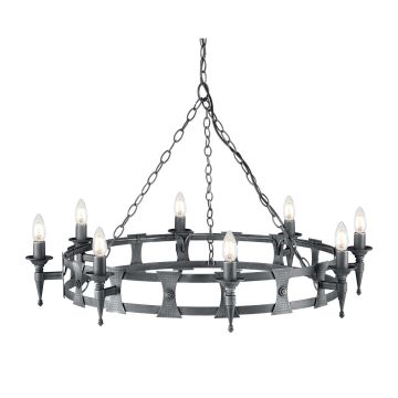 Elstead Lighting SAXON SAX8-BLK-SIL Žiarovka 8x60W/E14