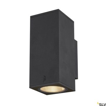 SLV ENOLA SQUARE 1003419 Stena svietidlo 2x20W/LED 3000/4000K 1660/1900LM IP65