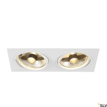 SLV NEW TRIA 113841 Vstavané downlight svetlo 2x75W/GU10/ES111 IP20