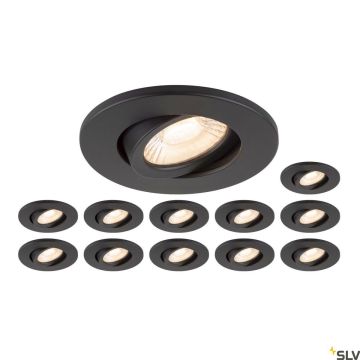 SLV UNIVERSAL DOWNLIGHT 1007273 Vstavané downlight svetlo 1x8W/LED 2700K|3000K|4000K|6500K 560lm|610lm|680lm|640lm IP20