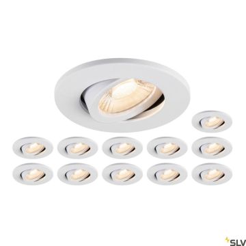 SLV UNIVERSAL DOWNLIGHT 1007274 Vstavané downlight svetlo 1x8W/LED 2700K|3000K|4000K|6500K 560lm|610lm|680lm|640lm IP20
