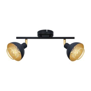 Italux Savio SPL-27357-2-BK-GD Bodové svetlo 2x40W/E14 IP20