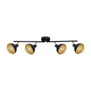 Italux Savio SPL-27357-4-BK-GD Bodové svetlo 4x40W/E14 IP20