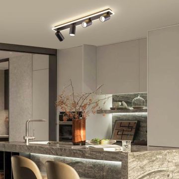 Light Prestige Parma LP-0612/4C BK Bodové svetlo 4x50W/GU10 3000K|4000K|6000K IP20