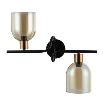 Italux SERVIO WL-66892-2A-BK-AMB Stena svietidlo 2x40W/E14 IP20