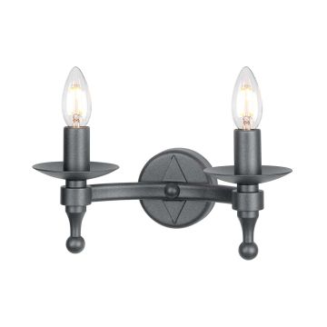 Elstead Lighting WARWICK WR2-GRAPHITE Stena svietidlo 2x60W/E14