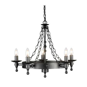 Elstead Lighting WARWICK WR5-GRAPHITE Žiarovka 5x60W/E14
