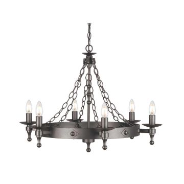 Elstead Lighting WARWICK WR6-GRAPHITE Žiarovka 6x60W/E14