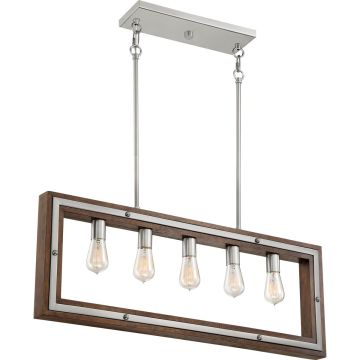 Quoizel WESTERLY QZS-WTY536BN Závesná lampa 5x60W/E27